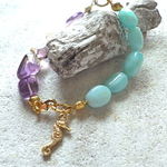 Ocean Sunset☆再販☆　 Bracelet オパール＆アメトリン＆タツノオトシゴ  