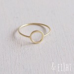 【再販】- 18KGP - Gold Circle Ring 