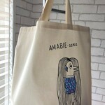 アマビエ様にお願い！　コットン100%　トート・エコバッグ　ブルー