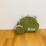 ☆帆布☆ちょっとそこまで☆がま口セット☆抹茶