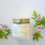 soy candle GERANIUM
