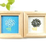 刺繍アート 北欧風あじさい(青花／黒花)　　　　　