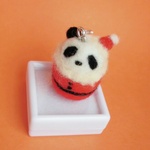 ころころぱんだサンタ　ストラップ