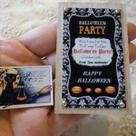 季節限定★ハロウィーンパーティーのお知らせボード＆サインプレートのセット　オシャレ柄