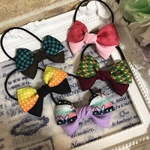 着物柄×ちりめん風リボン♡ヘアゴム 5個 set