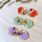3色 * ラベンダー *  イヤリング／チタンポストピアス