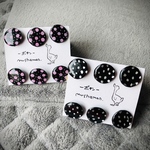 mushamonのデザインシャンクボタン（シルバードット）