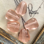 【25粒✴︎6.5×5mm】チェコビーズ ✴︎平しずく《ローズ》