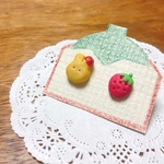 [再販売]うさぎさんといちごのクッキーピアス