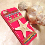 iPhone5/5s 天然ヒトデ使用 マリンデザインスマホケース♡