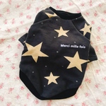 完成品　長袖Tシャツ　星　ラグラン　犬服　ハンドメイド