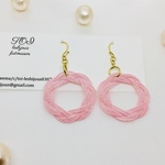 限定販売SALE♠︎春色水引の揺れる桜フラワー♡イヤリング/ピアス/樹脂ピアス/樹脂ノンホールピアス/桜色/春