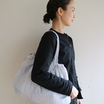 Hand block print bag / shimashima