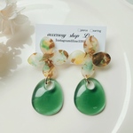 グリーン×イエロー flower ピアス/イヤリング 