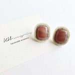 rim (2color) : smoky pink（ピアス/イヤリング）