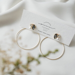 NEW!２WAY小粒ビジューゴールドサークルピアス／イヤリング