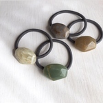 marble stone Hair elastic(チャコールグレー) ヘアゴム 