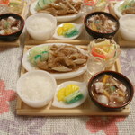 豚のしょうが焼き定食☆ミニチュアフード