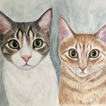 似顔絵オーダー【2匹用】送料無料