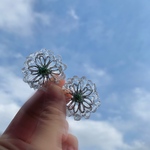シルバーフラワークリアアクセサリー