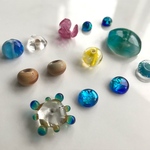 ワケあり　カボションと蜻蛉玉アソート