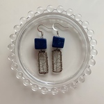 blue × silver motif pierce/earring