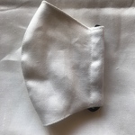 ハンドメイド　立体インナーマスク　白麻素材　
