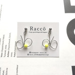 butterfly motif  pierce(イエロー)ステンレスピアス ノンホールピアス変更可