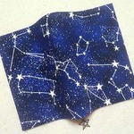 ブックカバー・文庫　*光る星座・9*　蓄光仕様です