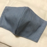 デニム生地の立体型マスクカバー