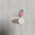 いちごとお花のヘアピン🍓🌼