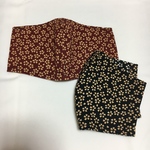 2枚セット 和柄 インナーマスク 立体型 桜 えんじ 黒 ボルドー ブラック