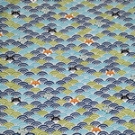 柴犬柄♪青海波☆コットン