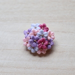 ブローチ * ももいろ紫陽花