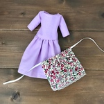 リカちゃん服　ワンピースとエプロンのセット