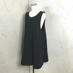 3L　ブラックウオッチ　横ボタンのふんわりすっきり・フレアーエプロンドレス　93