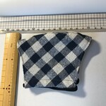 布マスク　綿生地　立体型　二重仕上　紺×ベージュ色