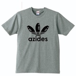 【送料無料】【新品】azides アジデス Tシャツ パロディ おもしろ グレー メンズ サイズ プレゼント