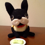 フレンチブルドッグ あみぐるみ 黒