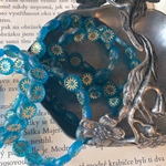 【6コセット】JIRI＊IVANA #czech beads#チェコビーズ　Dahlia12㎜　marine/bronze