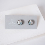 【送料無料】mitsuiroイヤリング_maru_mint×pink（silver)