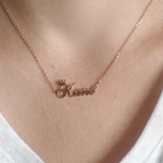 オーダーメイドネームネックレスペアクラウンネックレス 名入れ 刻印