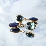 14KGF/ LAPISLAZLI IOLITE STUD EARRINGS