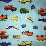 車 ボンネットバス レトロカー 飛行機　生地　ハンドメイドに