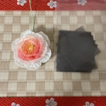 6匁羽二重ひだ寄せ小花黒