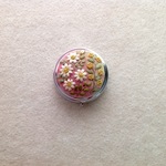 リネンと刺繍のマーガレットとミモザのピルケース  母の日