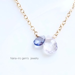 14kgf iolite ×  pinkamethyst necklace