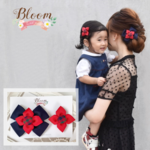 【おそろい】OHANA ribbon(チェック) キッズ&ベビー リボン ヘアクリップ ヘアアクセサリー【再販】