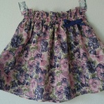 LIBERTYキッズギャザースカート(Pansy flower)