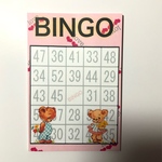 デザインメモ　BINGOレトロアニマル柄♡ハガキサイズ　バラ20枚セット       383